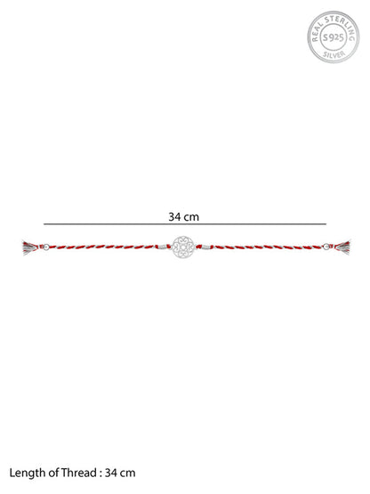 Silver Circular Mandala Rakhi