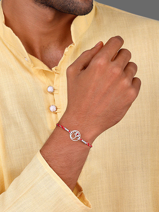 Silver Divine Om Rakhi