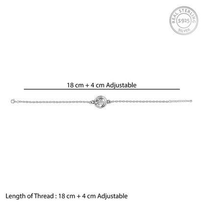 Silver Om Sphere Bracelet Rakhi