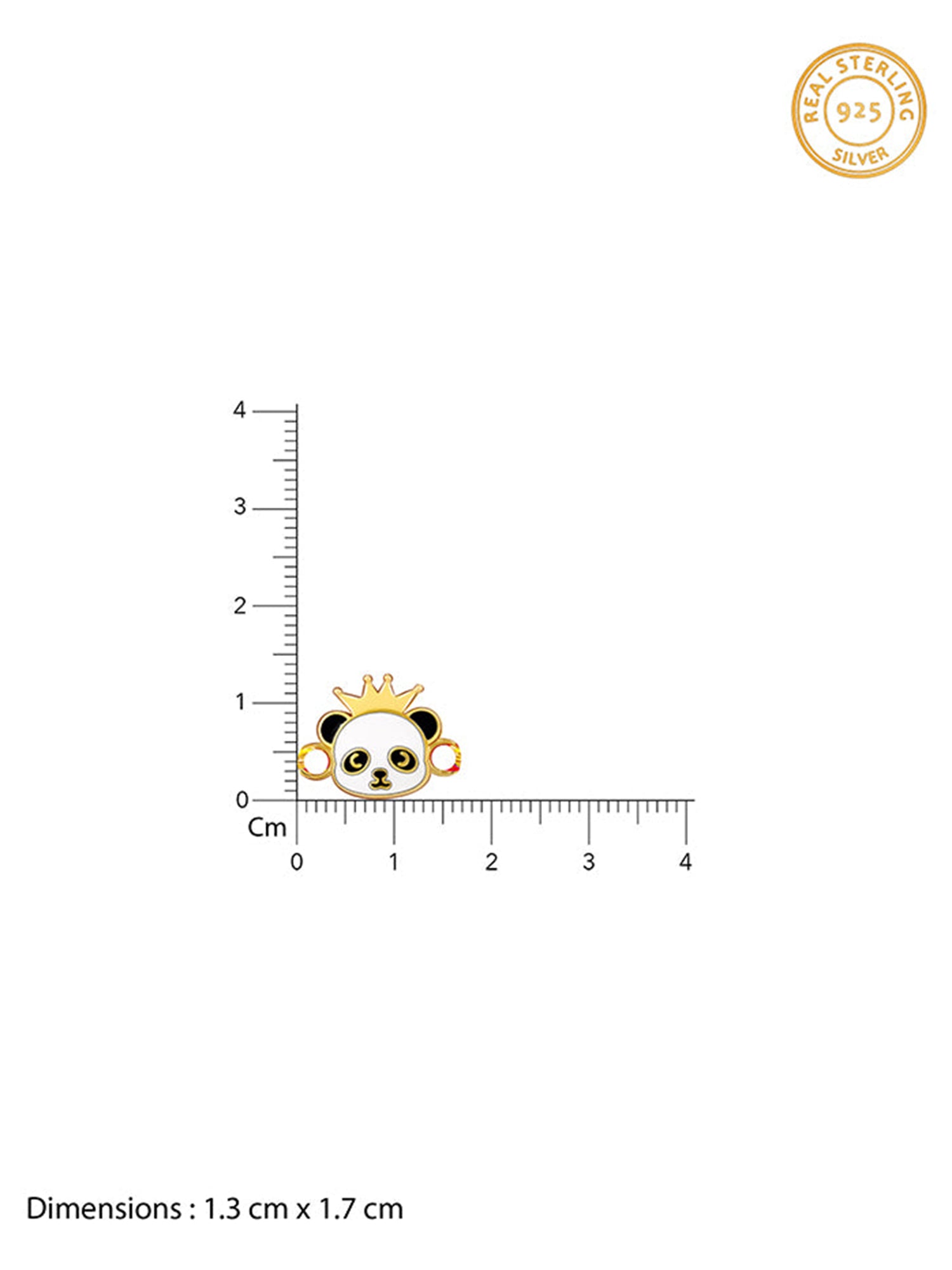Golden Crowing Panda Rakhi for Kids