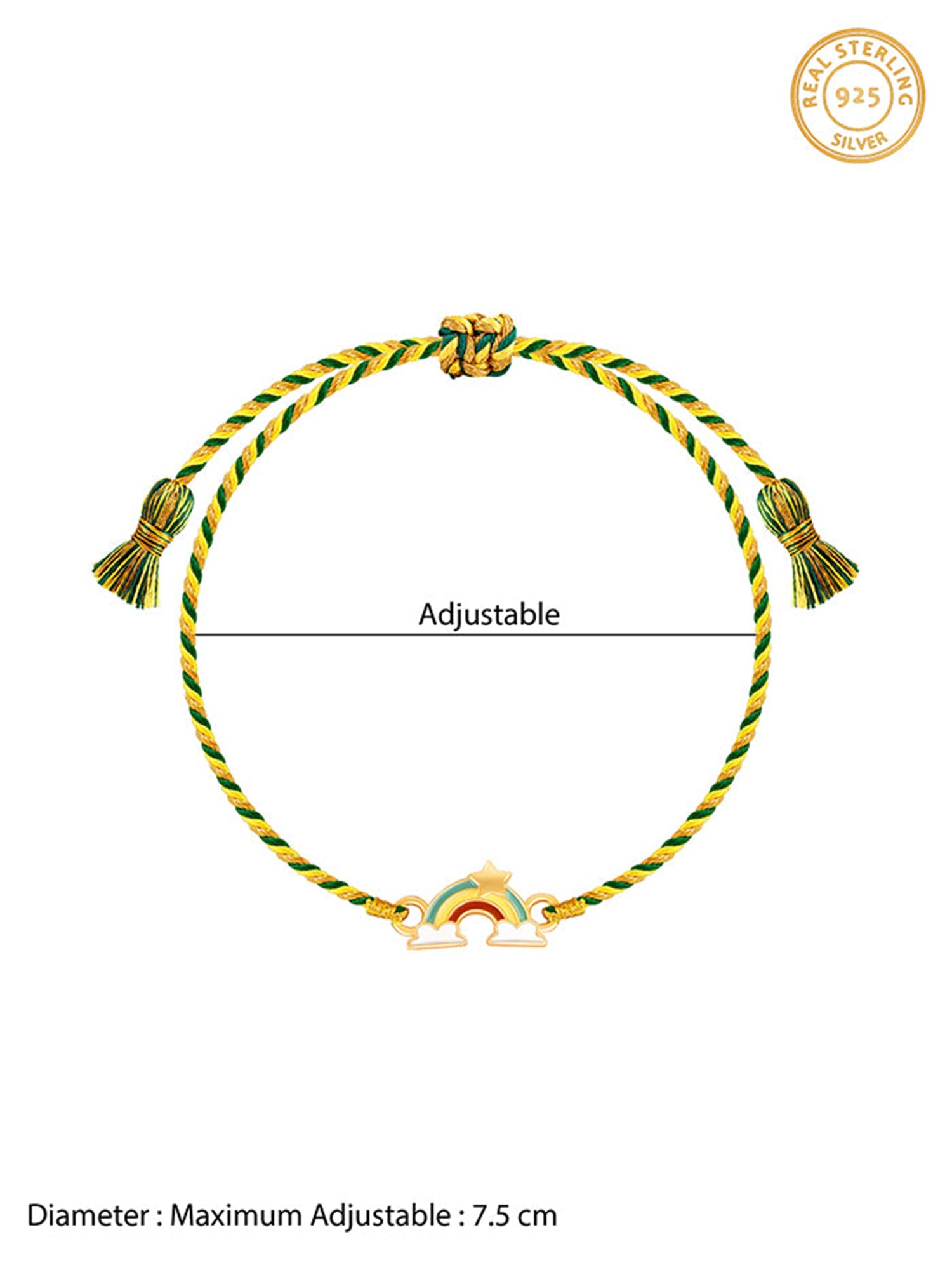 Golden Rainbow Rakhi for Kids