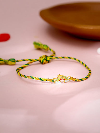 Golden Rainbow Rakhi for Kids