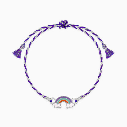 Silver Colourful Rainbow Rakhi  for Kids