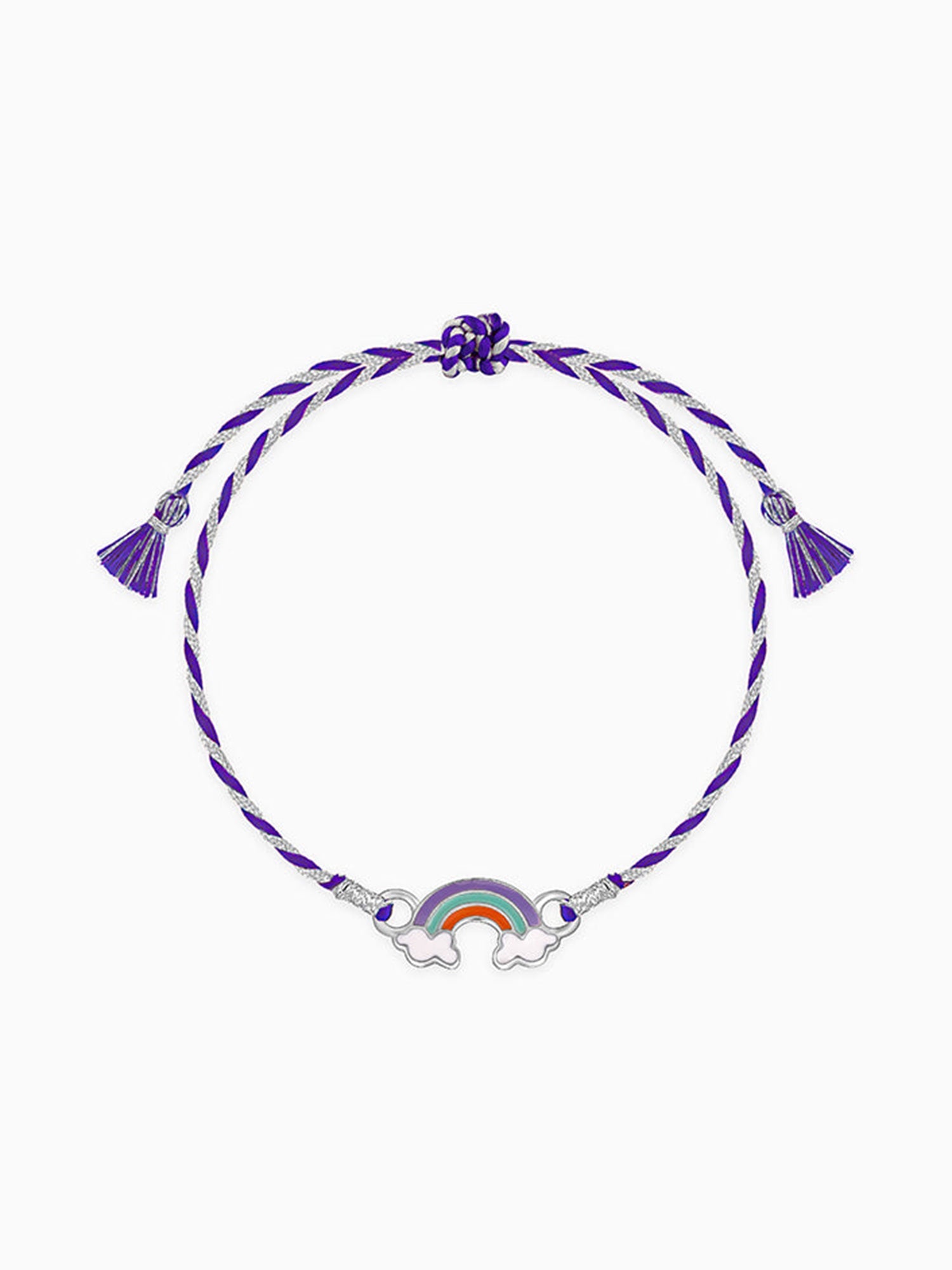 Silver Colourful Rainbow Rakhi  for Kids