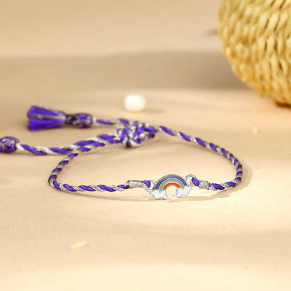 Silver Colourful Rainbow Rakhi  for Kids