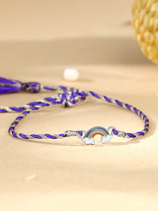 Silver Colourful Rainbow Rakhi  for Kids