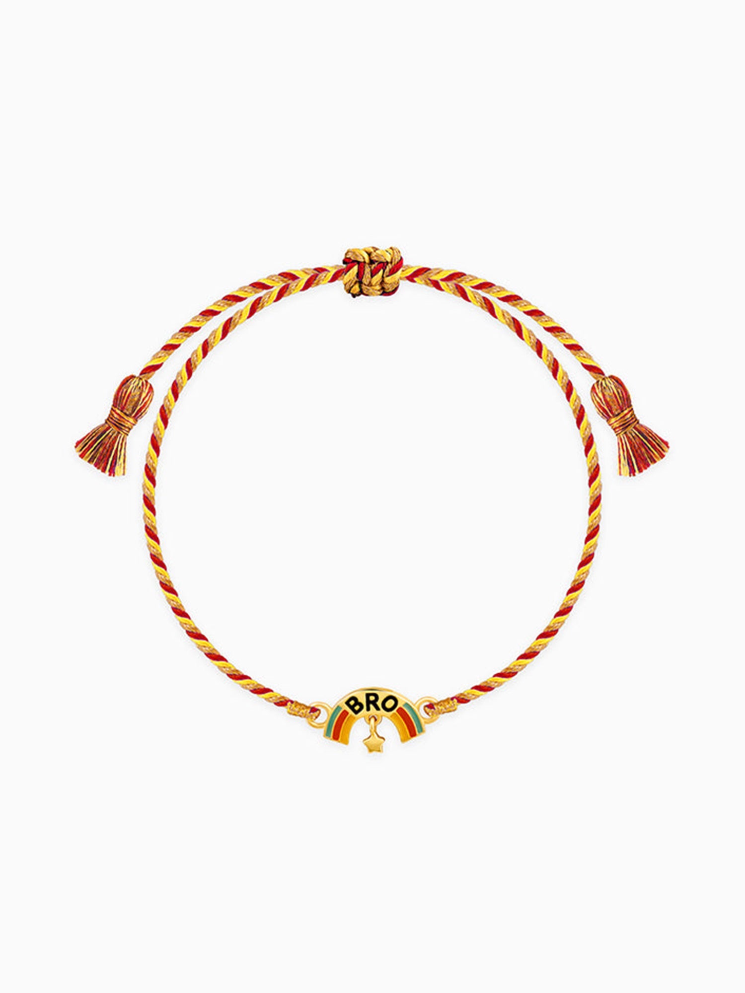 Golden Classic Rainbow Rakhi  for Kids