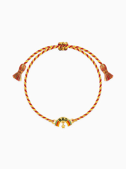Golden Classic Rainbow Rakhi  for Kids