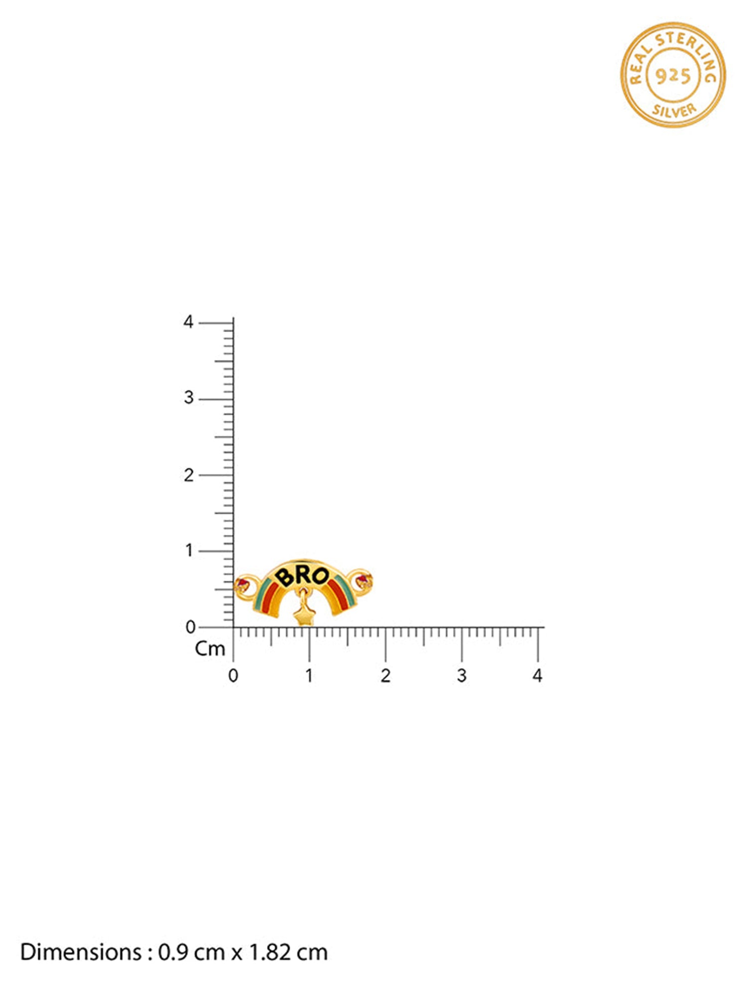 Golden Classic Rainbow Rakhi  for Kids