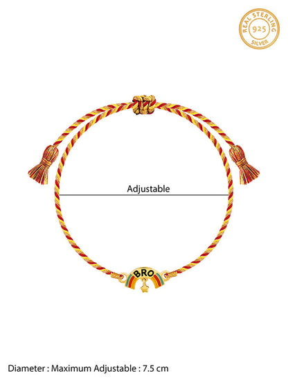 Golden Classic Rainbow Rakhi  for Kids