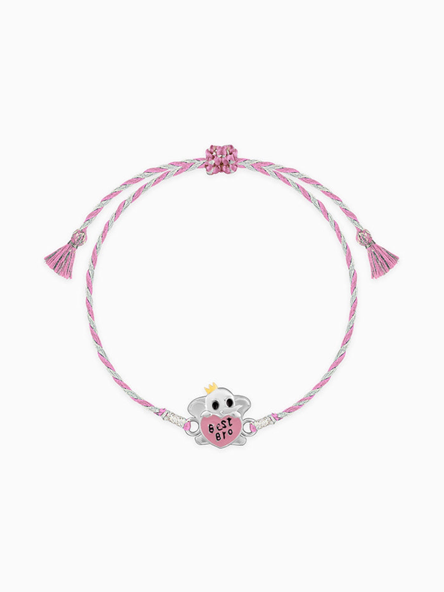 Silver and Golden Baby Elephant Rakhi for Kids