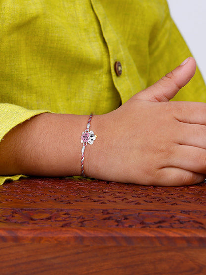 Silver and Golden Baby Elephant Rakhi for Kids