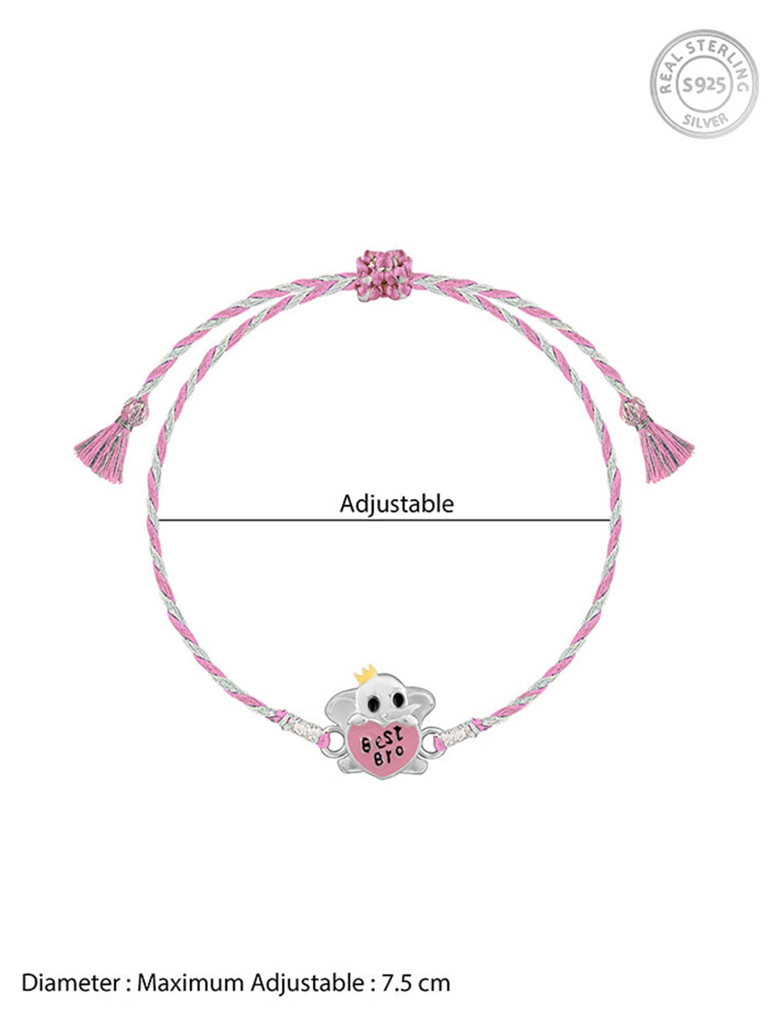 Silver and Golden Baby Elephant Rakhi for Kids