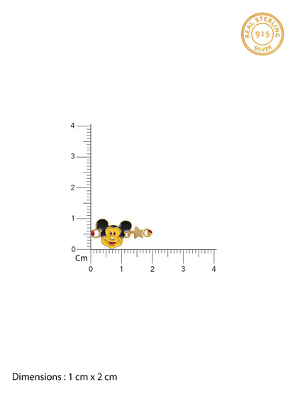 Golden Mickey Mouse Star Kids Rakhi