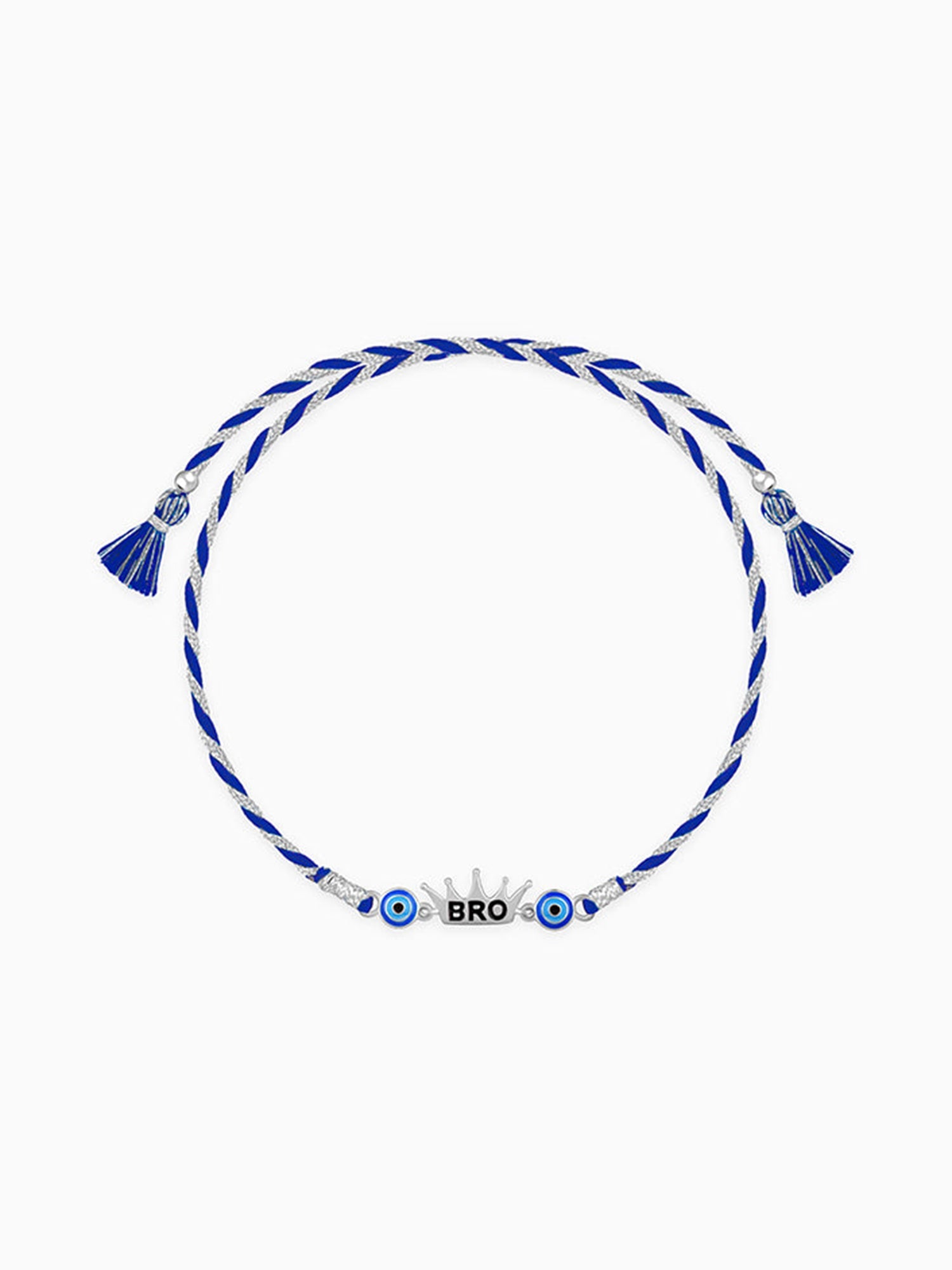 Silver King Bro Evil Eye Rakhi
