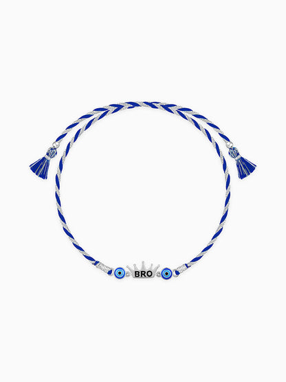 Silver King Bro Evil Eye Rakhi