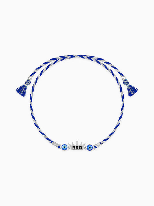 Silver King Bro Evil Eye Rakhi