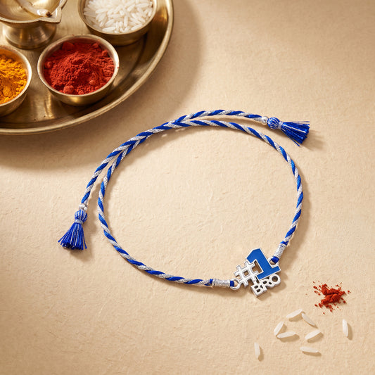 Silver No. 1 Bro Kids Rakhi