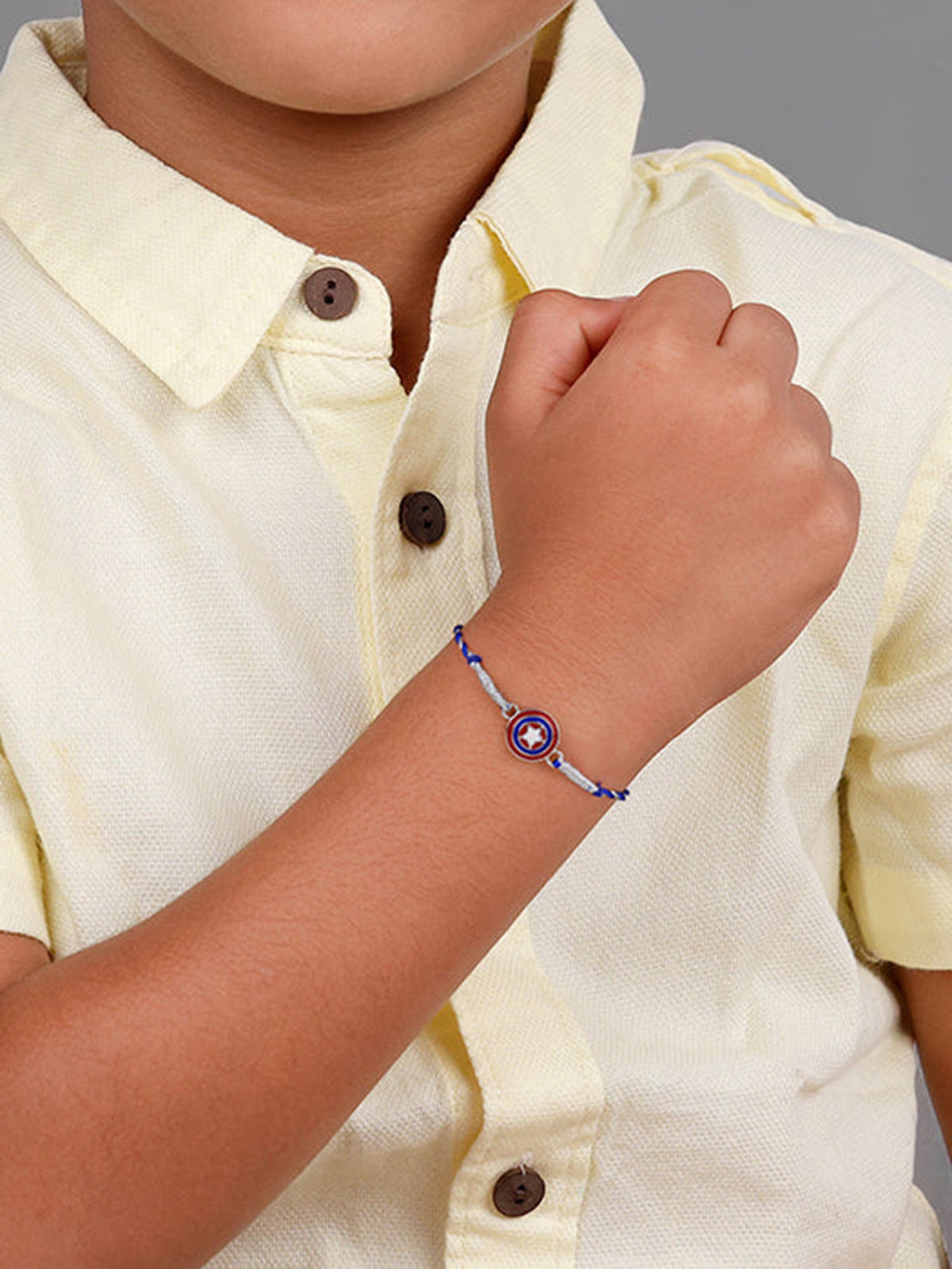 Silver Vibranium Rakhi for Kids