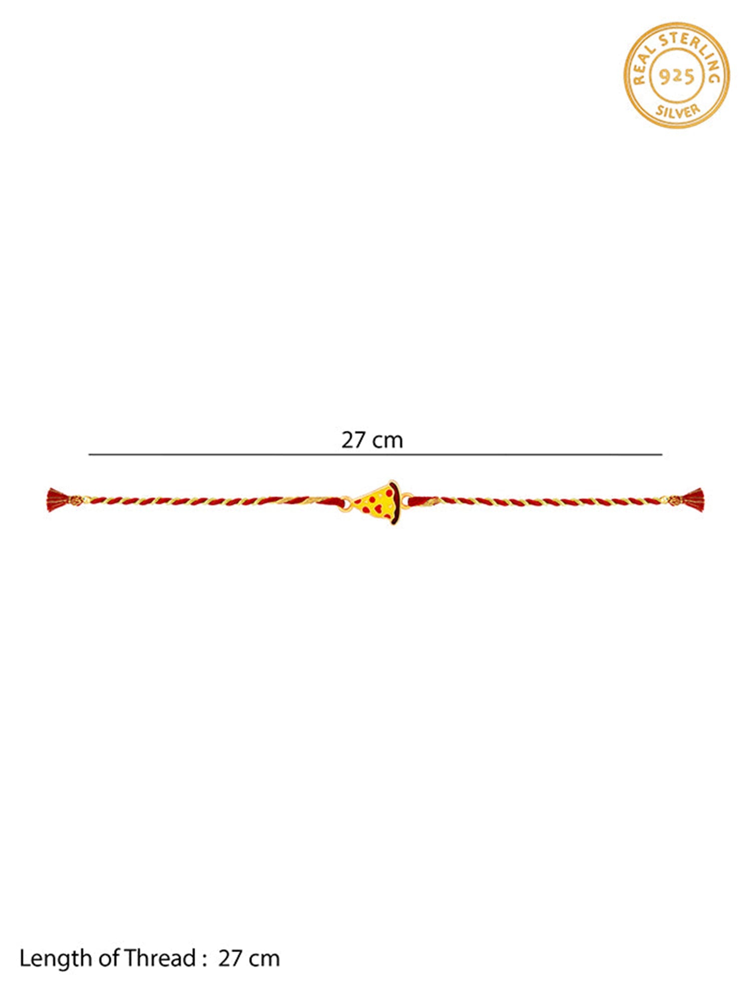 Golden Pizza Rakhi for Kids