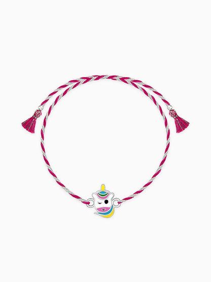 Silver Unicorn Winks Rakhi for Kids