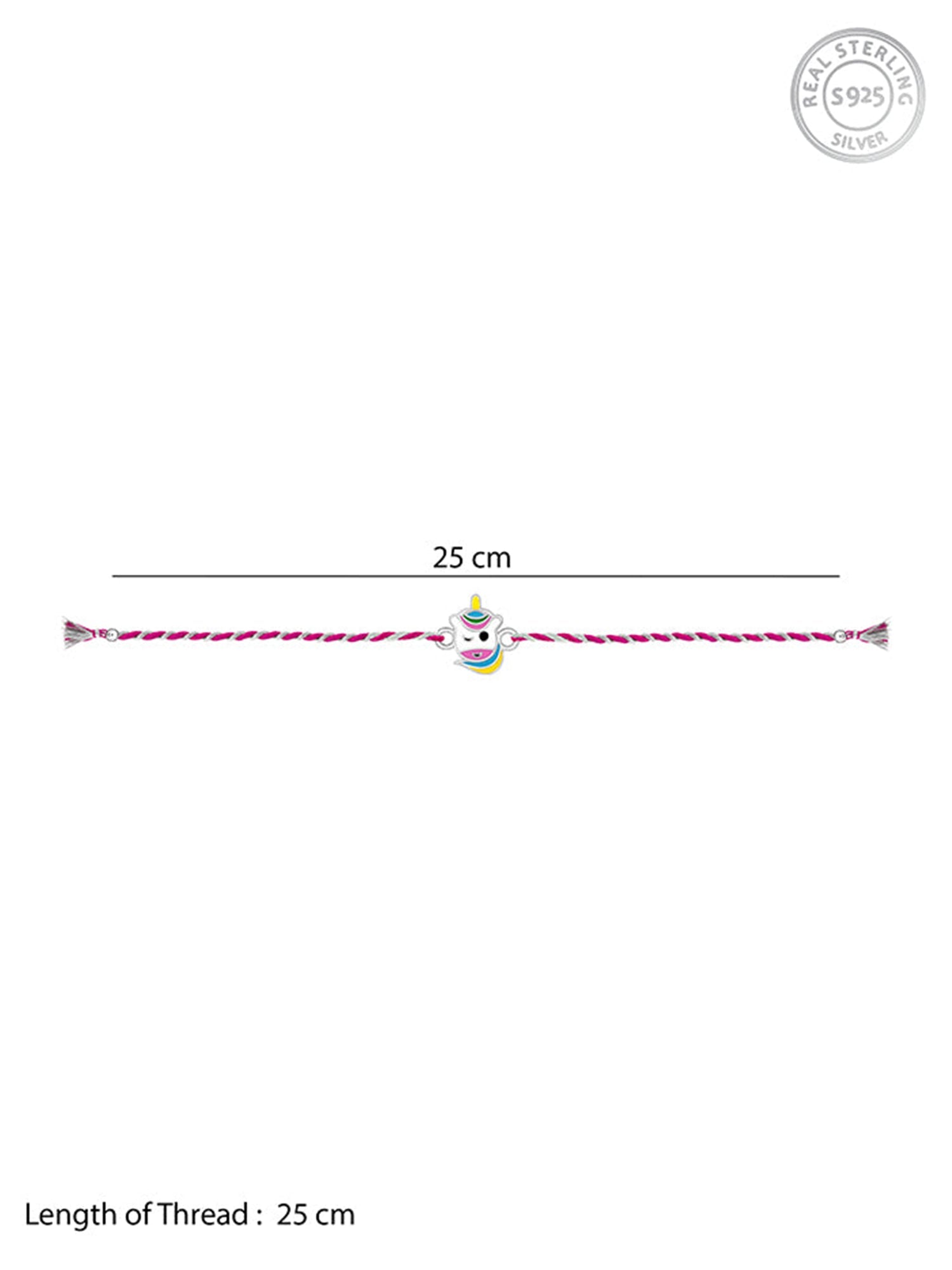 Silver Unicorn Winks Rakhi for Kids
