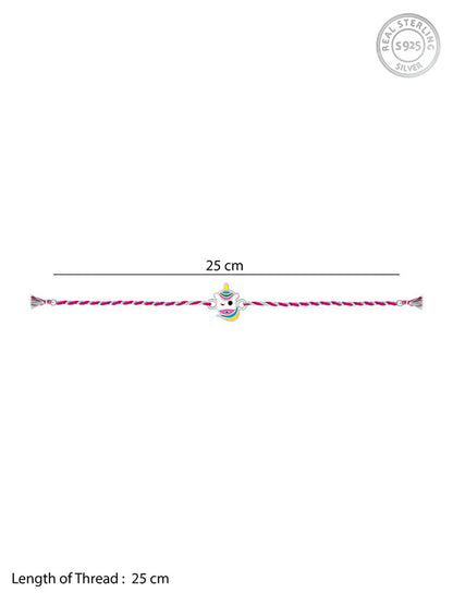 Silver Unicorn Winks Rakhi for Kids
