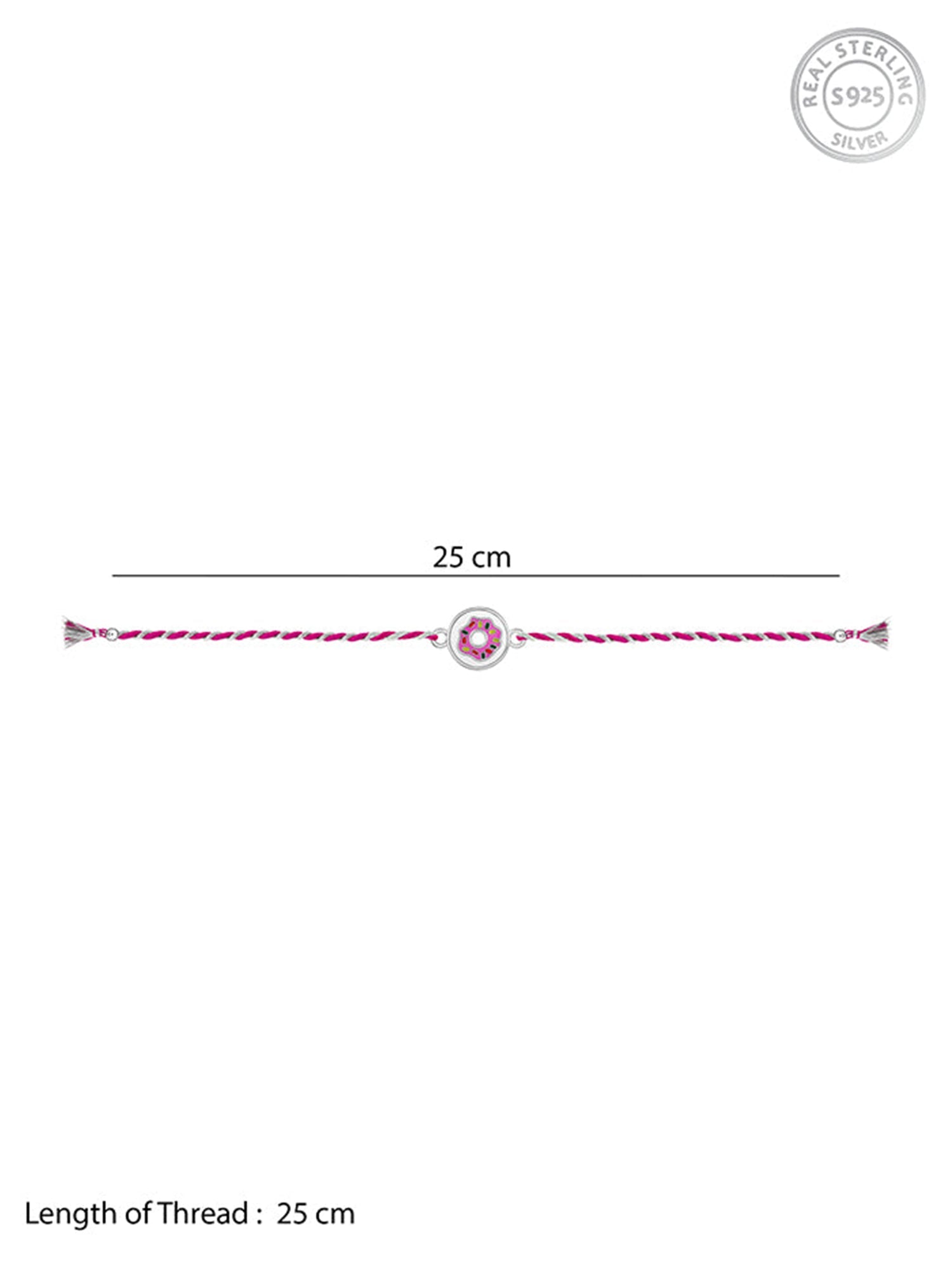 Silver Donut Life Rakhi for Kids