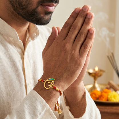 Golden Mangal Rakhi Combo (Set of 5)