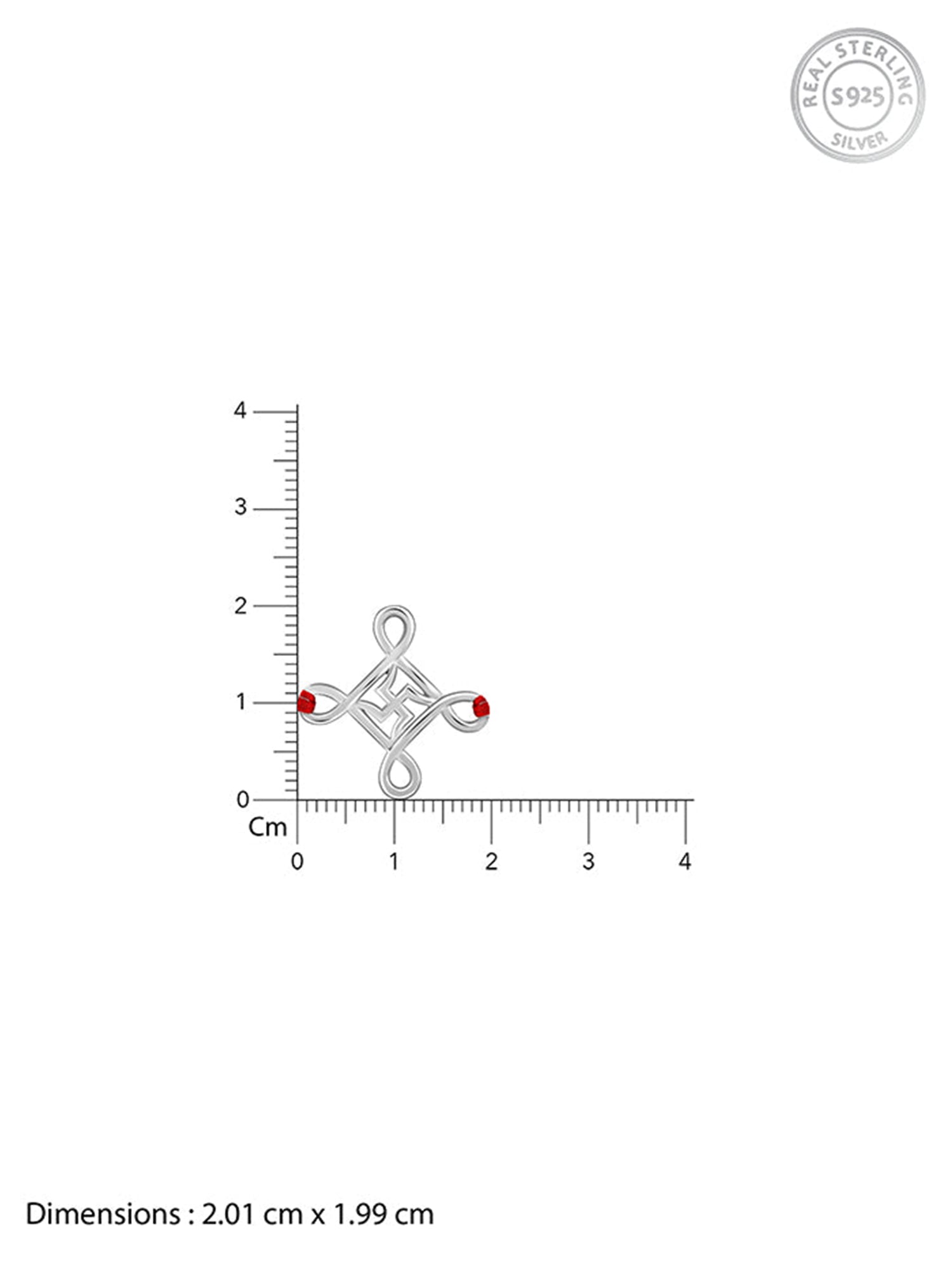 Silver Minimal Swastika Rakhi