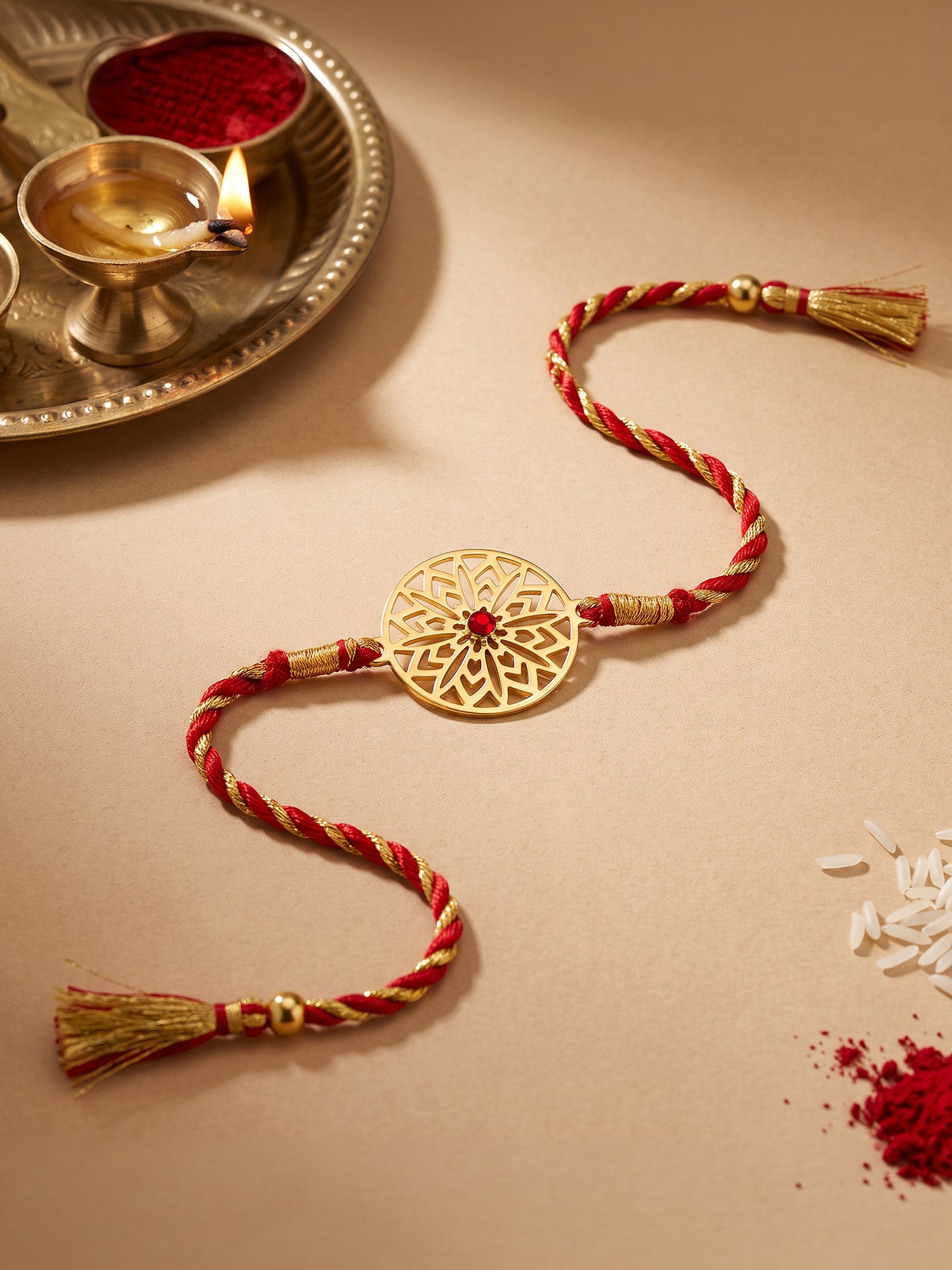 Golden Sunstar Rakhi