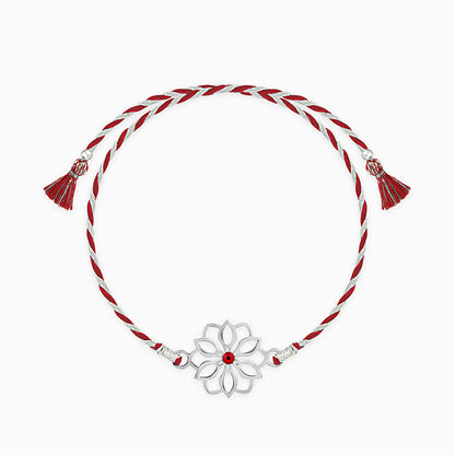 Silver Floral Bloom Rakhi
