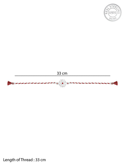 Silver Floral Bloom Rakhi