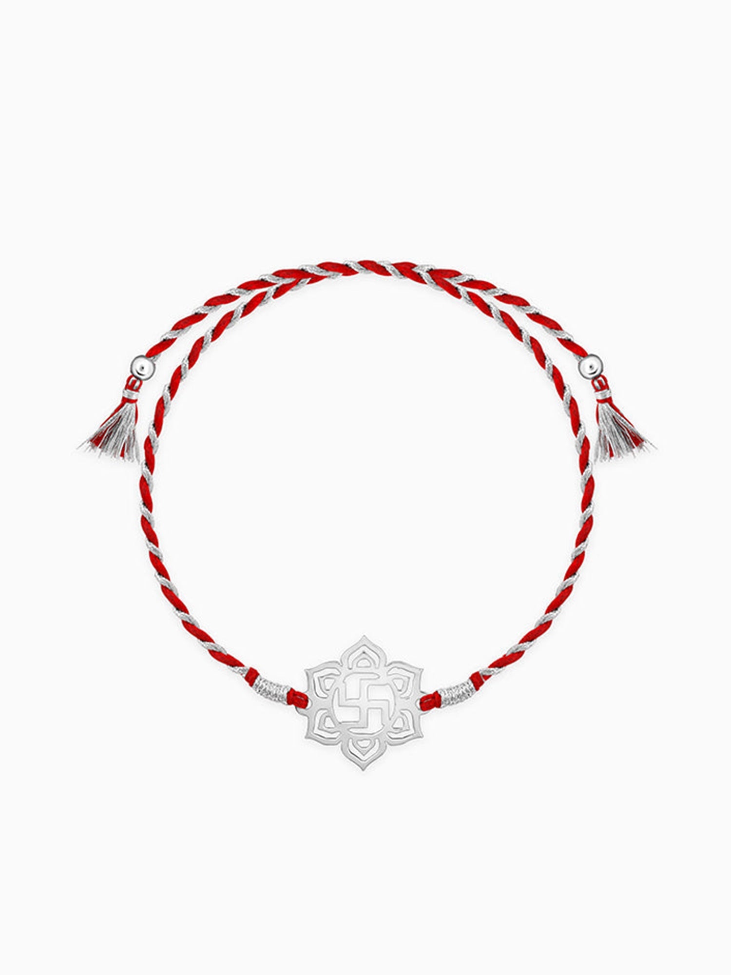 Silver Spiritual Swastik Rakhi