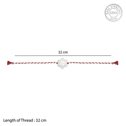 Silver Spiritual Swastik Rakhi