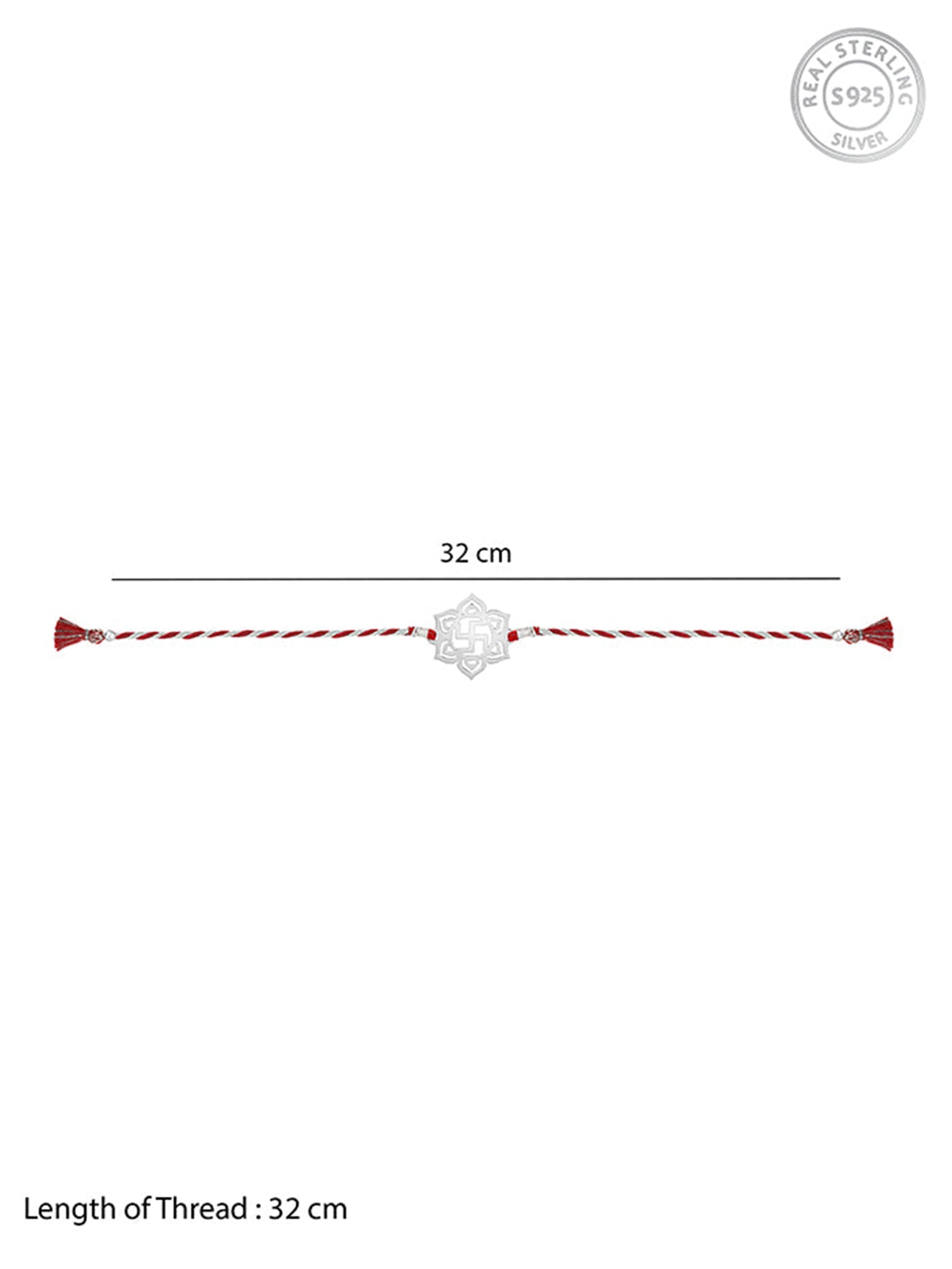 Silver Spiritual Swastik Rakhi