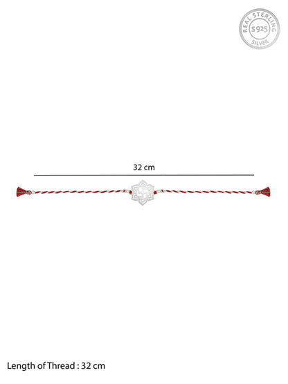 Silver Spiritual Swastik Rakhi