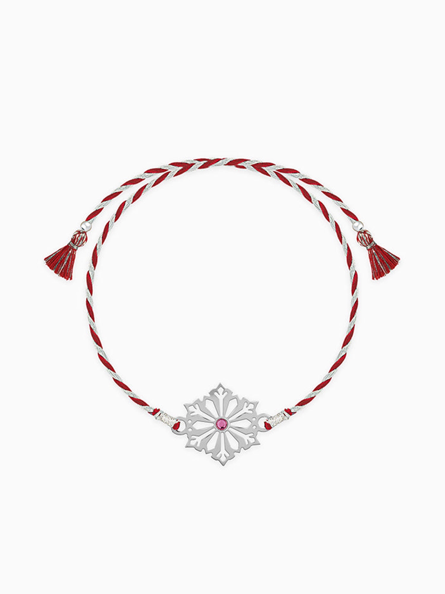 Silver Floral Rakhi