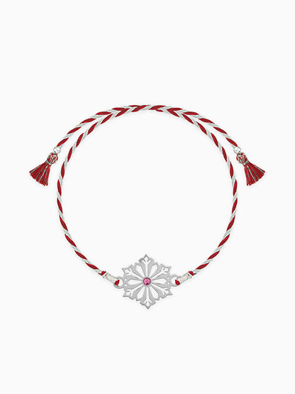 Silver Floral Rakhi