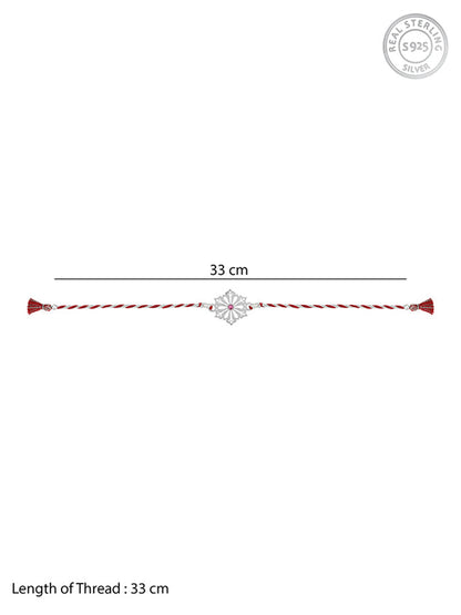 Silver Floral Rakhi
