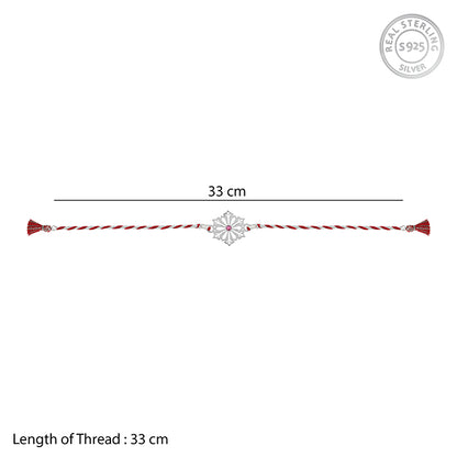 Silver Floral Rakhi