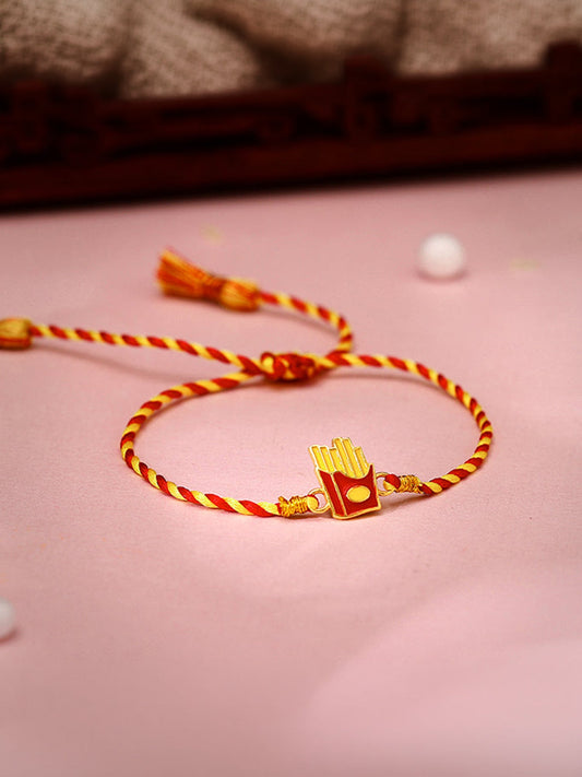 Golden Crispy Bliss Rakhi for Kids