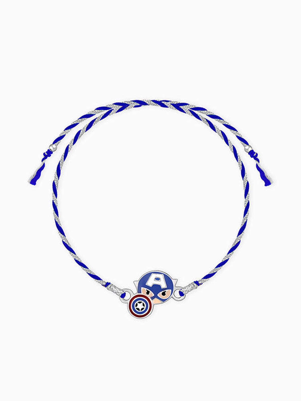 Silver Captain America Rakhi for Kids