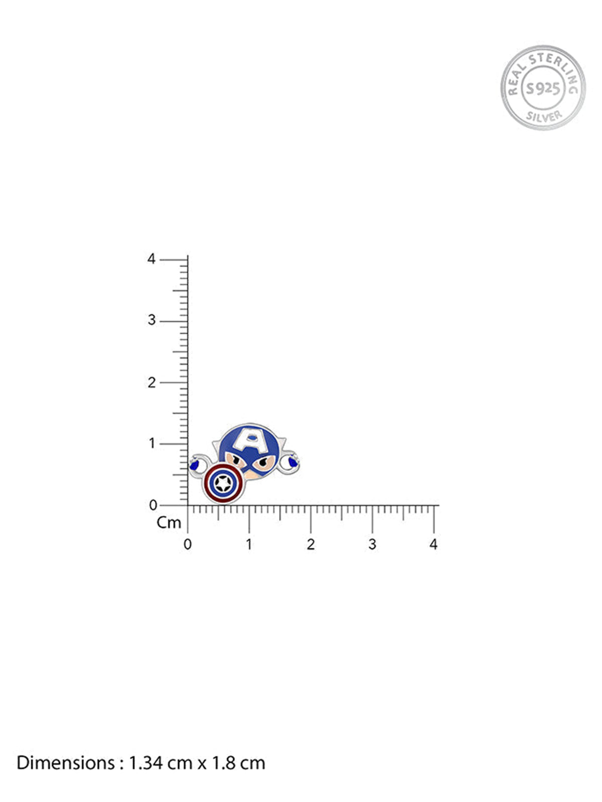 Silver Captain America Rakhi for Kids