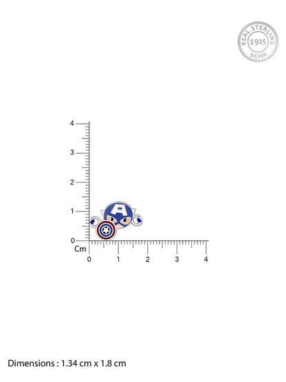 Silver Captain America Rakhi for Kids