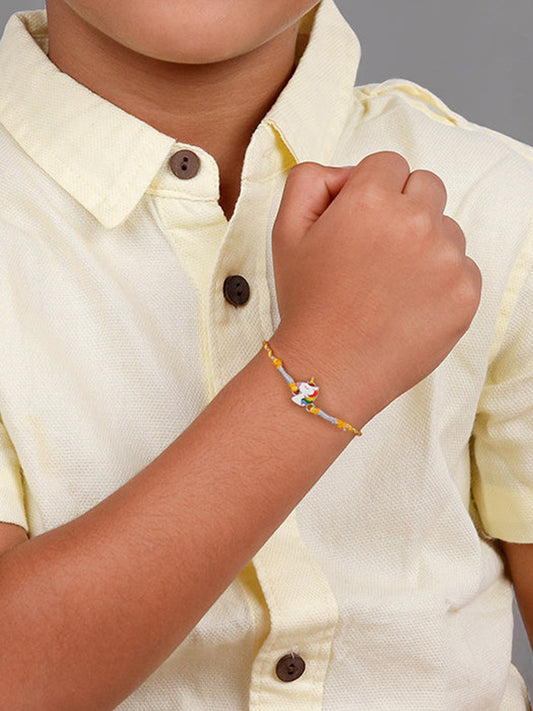 Silver Unicorn Rakhi for Kids