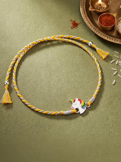 Silver Unicorn Rakhi for Kids