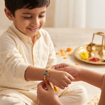Golden Kanhaiya Kids Rakhi