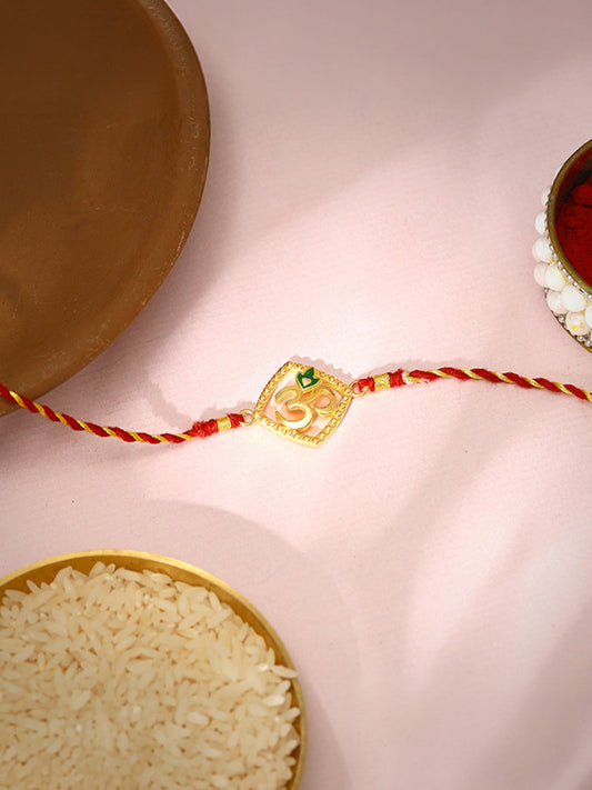 Golden Omkara Rakhi