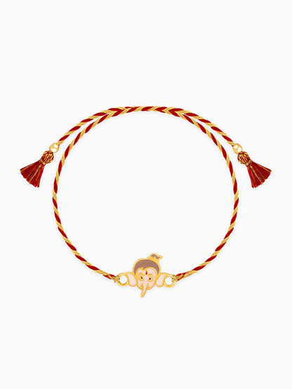 Golden Bal Ganesh Rakhi for Kids